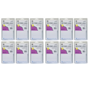 File Folder Labels, White, 248 Per Pack, 12 Packs