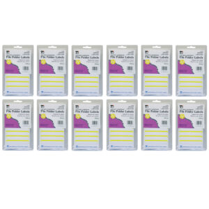 File Folder Labels, Yellow, 248 Per Pack, 12 Packs