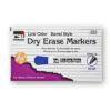 Dry Erase Markers, Barrel Style, Chisel Tip, Blue, 12 Per Pack, 3 Packs