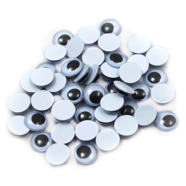 Wiggle Eyes 7mm, Black, 50 Per Pack, 48 Packs