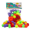 Pom-Poms 1", Assorted Hot Colors, 50 Per Pack, 12 Packs