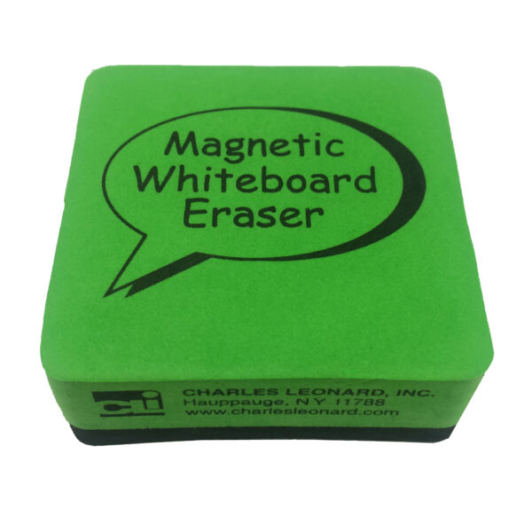 Dry Erase Whiteboard Magnetic Eraser, 2 x 2 Inch, Green-Black, 12 Per Pack, 3 Packs