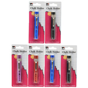 Aluminum Chalk Holder, Assorted Colors, Pack of 6