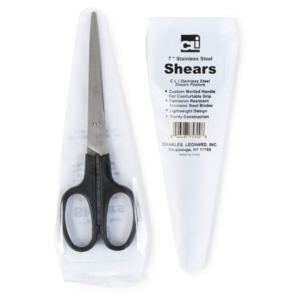 Stainless Steel Shears, 7" Straight, Pack of 12