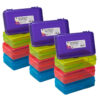 Translucent Pencil Boxes, Assorted Colors, Pack of 12