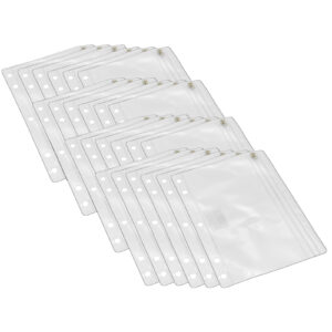 Clear Vinyl Pencil Pouch with Zip-lock Closure, Pack of 24