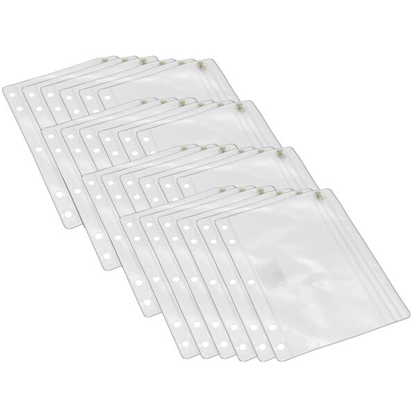 Clear Vinyl Pencil Pouch with Zip-lock Closure, Pack of 24