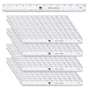 Plastic Ruler, 12", Translucent, Clear, Pack of 48