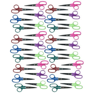 Children's 5" Scissors, Pointed Tip, Assorted Colors, Pack of 36