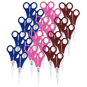 Children's 5.5" Scissors, Pointed Tip, Assorted Colors, Pack of 36