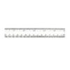 Plastic Ruler, 6", Inches-Metric, Clear, Pack of 48