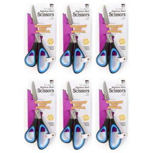 Cushion Grip Scissors, 8.25" Bent, Pack of 6