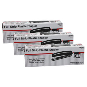 Full Strip Stapler, Black, Pack of 3