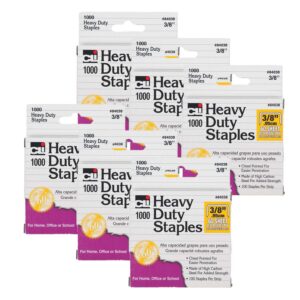 Heavy Duty Staples, 3-8", 1000 Per Pack, 6 Packs