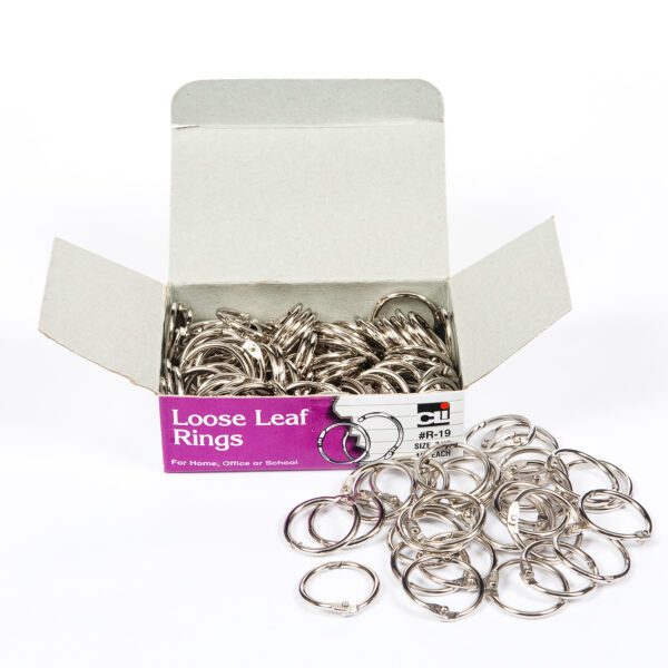 Loose Leaf Rings, 3-4", 100 Per Box, 2 Boxes