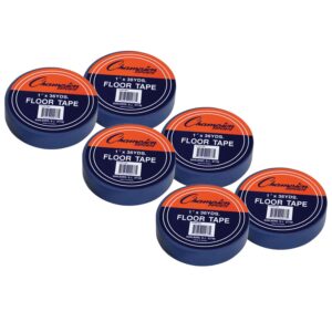 Floor Marking Tape, 1" x 36 yd, Blue, 6 Rolls