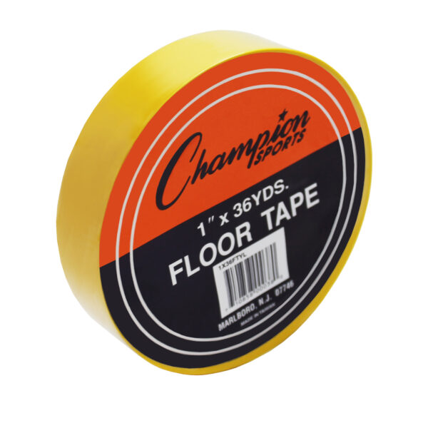 Floor Marking Tape, 1" x 36 yd, Yellow, 6 Rolls