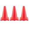 Hi-Visibility Flexible Vinyl Cone, 12", Orange, Pack of 3