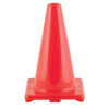 Hi-Visibility Flexible Vinyl Cone, 12", Orange, Pack of 3