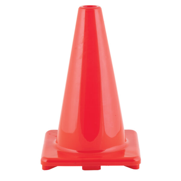 Hi-Visibility Flexible Vinyl Cone, 12", Orange, Pack of 3