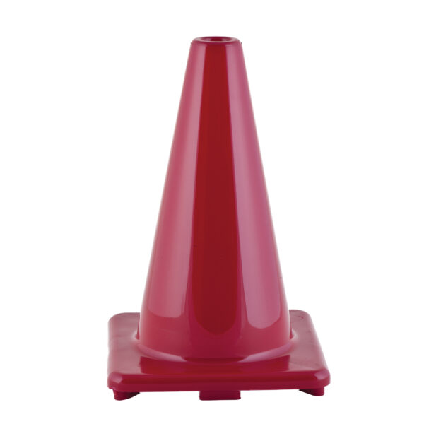 Hi-Visibility Flexible Vinyl Cone, weighted, 12", Red