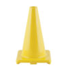 Hi-Visibility Flexible Vinyl Cone, weighted, 12", Yellow