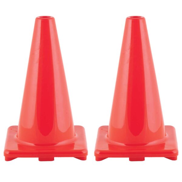 Hi-Visibility Flexible Vinyl Cone, 18" Orange, Pack of 2