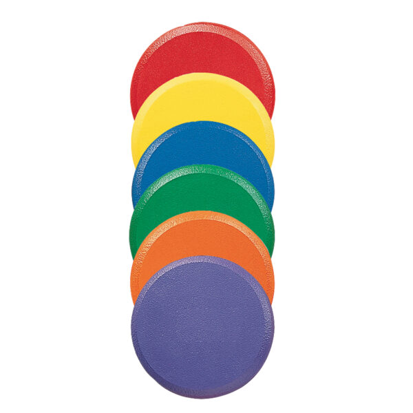 Rounded Edge 9" Foam Discs Set, 6 Colors