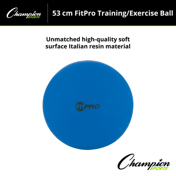 FitPro Training & Exercise Ball, 53cm, Blue