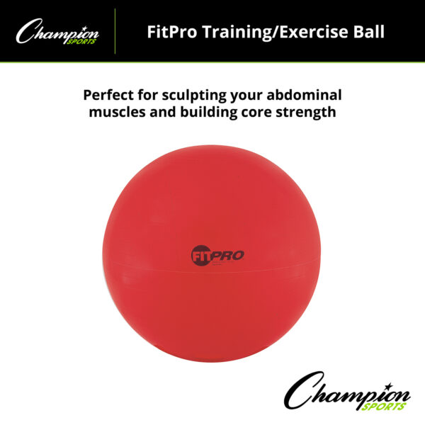 FitPro Training & Exercise Ball, 65cm, Red