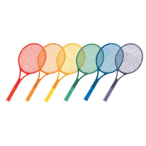 Plastic Tennis Racket Set, 6 Assorted Colors