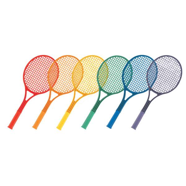 Plastic Tennis Racket Set, 6 Assorted Colors