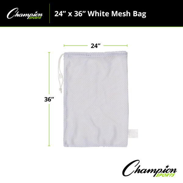 Equipment Bag, Mesh, 24" x 36", White, Pack of 3