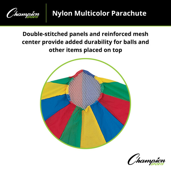 Multi-Colored Parachute, 24' Diameter, 20 Handles