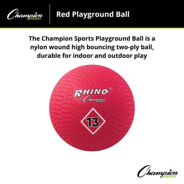 Playground Ball, 13", Red