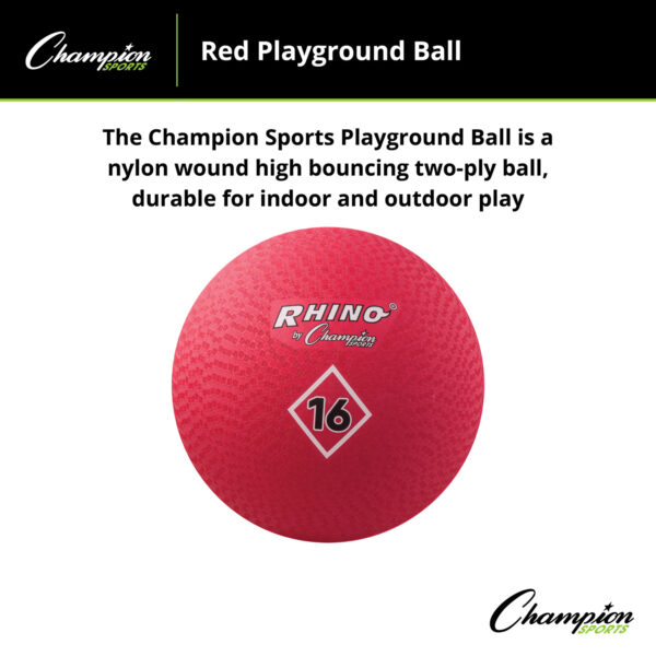 Playground Ball, 16", Red