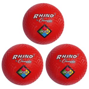 Playground Ball, 8-1-2", Red, Pack of 3