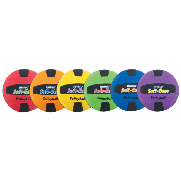 Rhino Softeeze Volleyball Set, Assorted Colors, Set of 6