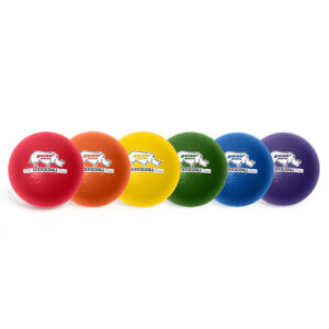 Rhino Skin 6-Inch Low Bounce Dodgeball Set, Assorted Colors, Set of 6