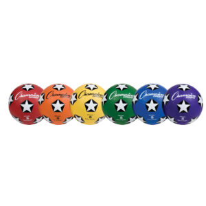 Rubber Cover Soccer Ball Set, Size 5, Set of 6