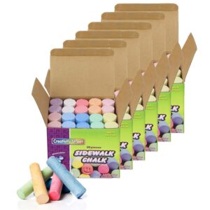 Sidewalk Chalk, Assorted Colors, 4", 20 Pieces Per Pack, 6 Packs