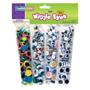 Wiggle Eyes, Assorted Colors & Sizes, 500 Pieces