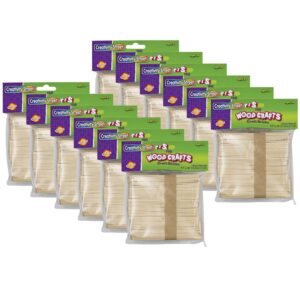 Regular Craft Sticks, Natural, 4.5" x 3-8", 150 Per Pack, 12 Packs