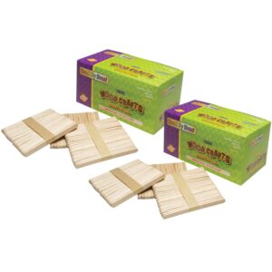 Regular Craft Sticks, Natural, 4-1-2" x 3-8", 1000 Pieces Pack, 2 Packs