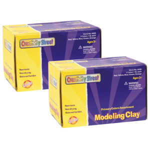 Modeling Clay, 5 Primary Color Assortment, 5 sticks-5 lbs. Per Set, 2 Sets