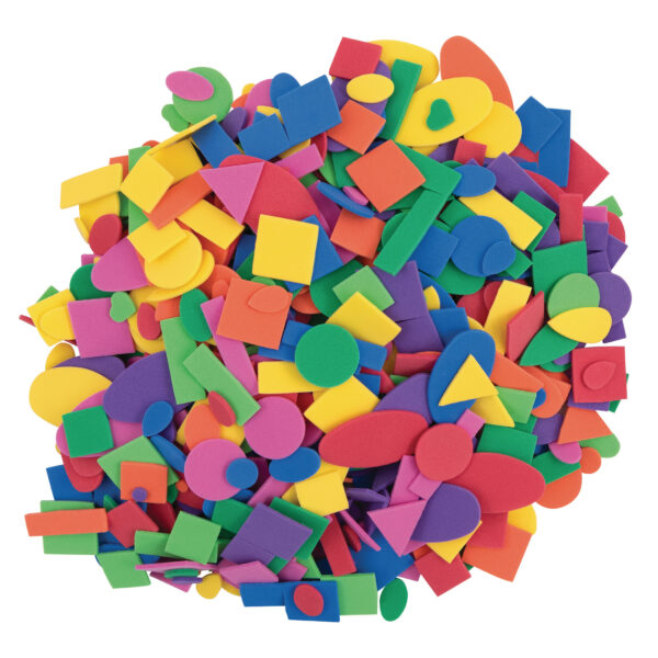 WonderFoam Craft Tub, Foam Shapes, Assorted Sizes, 1-2 lb.