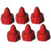 Tap-N-Glue Glue Cap, Red, 1" Diameter, 6 Caps