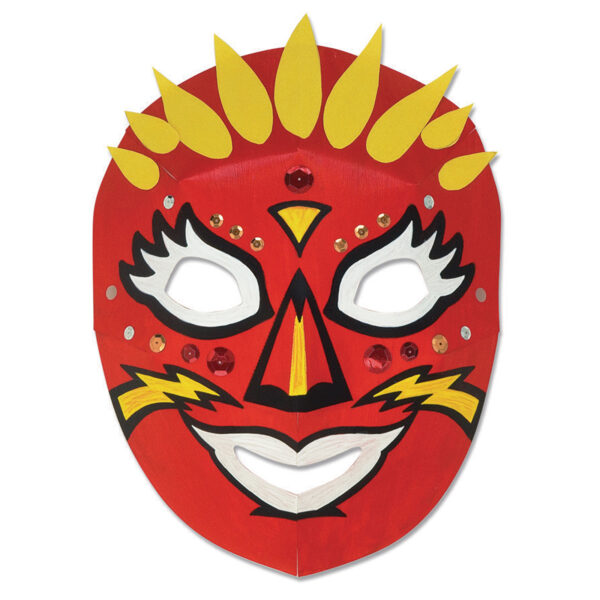 Die-Cut Dimensional Paper Masks, 10-1-2" x 8-1-4", 40 Per Pack, 3 Packs