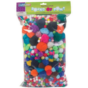 Pound of Poms, Assorted Colors & Sizes, 1 lb.