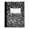 Composition Notebook, 100 Page, College Ruled, Black Marble, Pack of 12